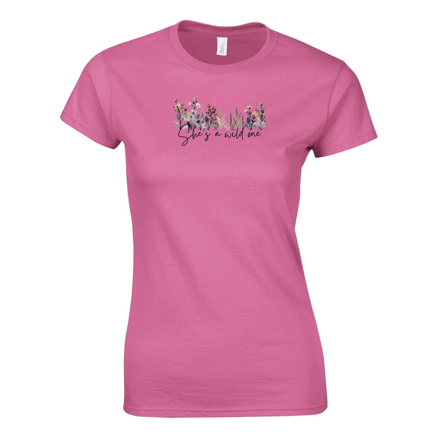 stylisches frauen t-shirt aus 100% baumwolle mit floralem aufdruck und feminin tailliertem schnitt