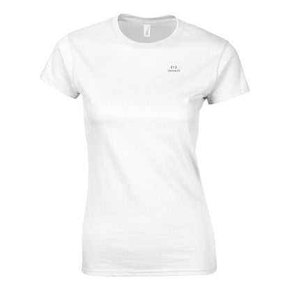 Klassisches weißes T-Shirt aus 100% Baumwolle mit halbtailiertem Schnitt und gepolstertem Halsbereich