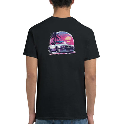 BMW E30 M3 Herren T-Shirt aus schwerer Baumwolle mit klassischem Motorsport-Design und langlebiger Verarbeitung