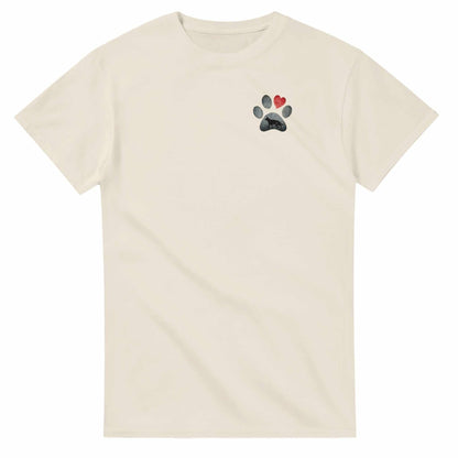 Hund Liebhaber T-Shirt aus hochwertiger Baumwolle mit Pfoten- und Herz-Design, klassische Passform, langlebig und bequem