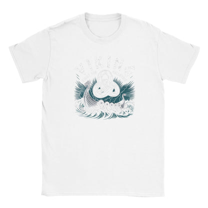 Wikinger T-Shirt in Weiß mit exklusivem Wikinger-Schiff-Design und weicher Haptik