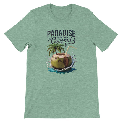 Sommer T-shirt mit Kokosnuss-Strandmotiv, leicht und atmungsaktiv, perfektes Strandshirt aus 100% Baumwolle