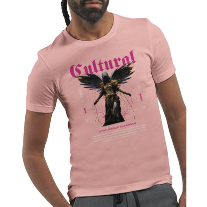 Premium Unisex T-Shirt in Rosa mit kulturellem Streetwear-Design und weichem Baumwollstoff, ideal für DTG-Druck