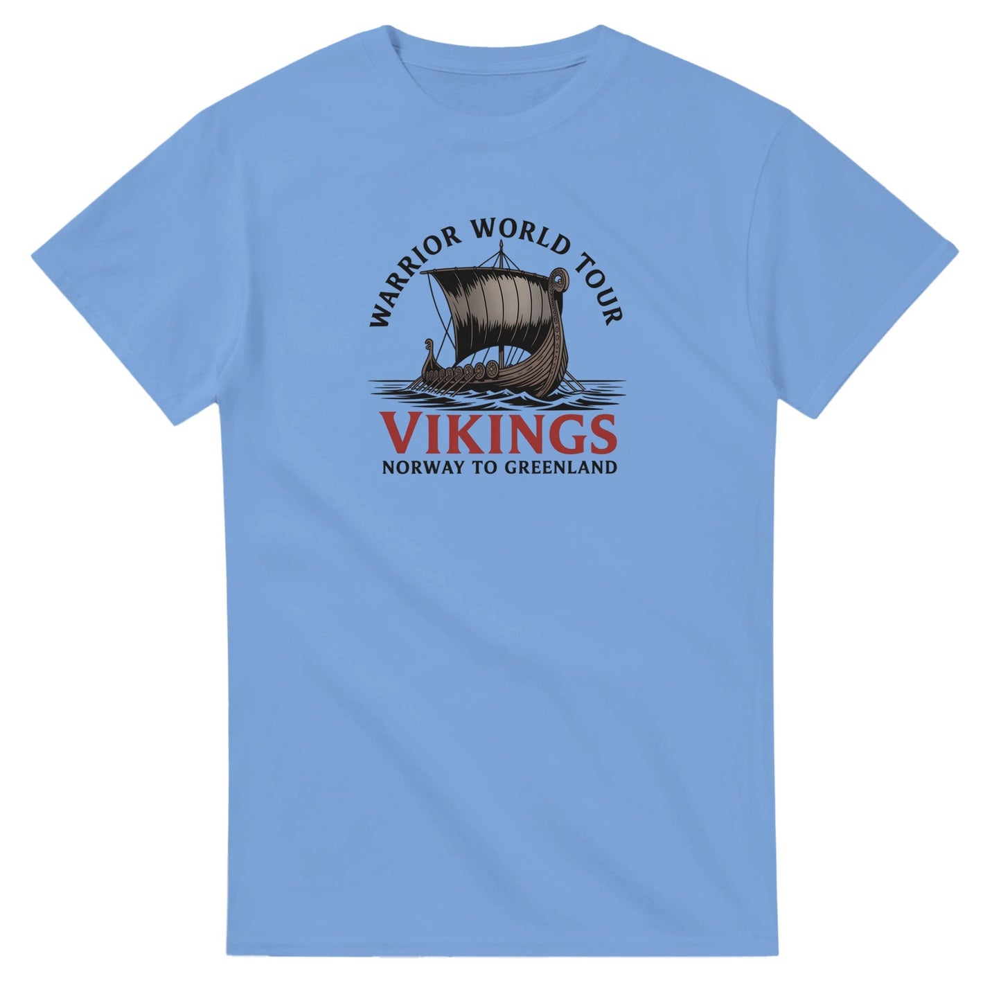 wikinger t-shirt aus schwerer baumwolle mit wikinger-druck und klassischer passform für echte männer