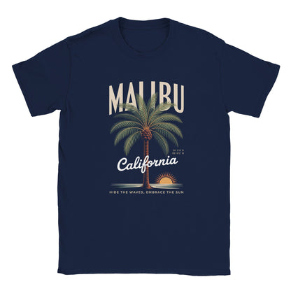 California Sunshine Sommer T-Shirt in Navy mit Malibu-Palmen-Print und sonnigem Kalifornien-Motiv