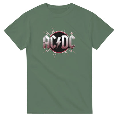 AC DC T-Shirt aus schwerer Baumwolle mit klassischem Schnitt und rockigem Logo-Print für Hard Rock Fans
