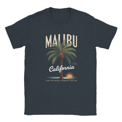 California Sunshine Sommer T-Shirt mit Malibu-Palmen-Print, dunkelblau, weich und nahtlos
