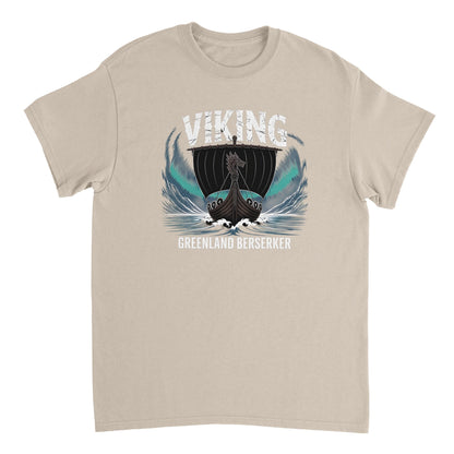 Wikinger T-Shirt für Männer aus langlebiger Baumwolle mit Wikinger-Schiff-Design in klassischer Passform