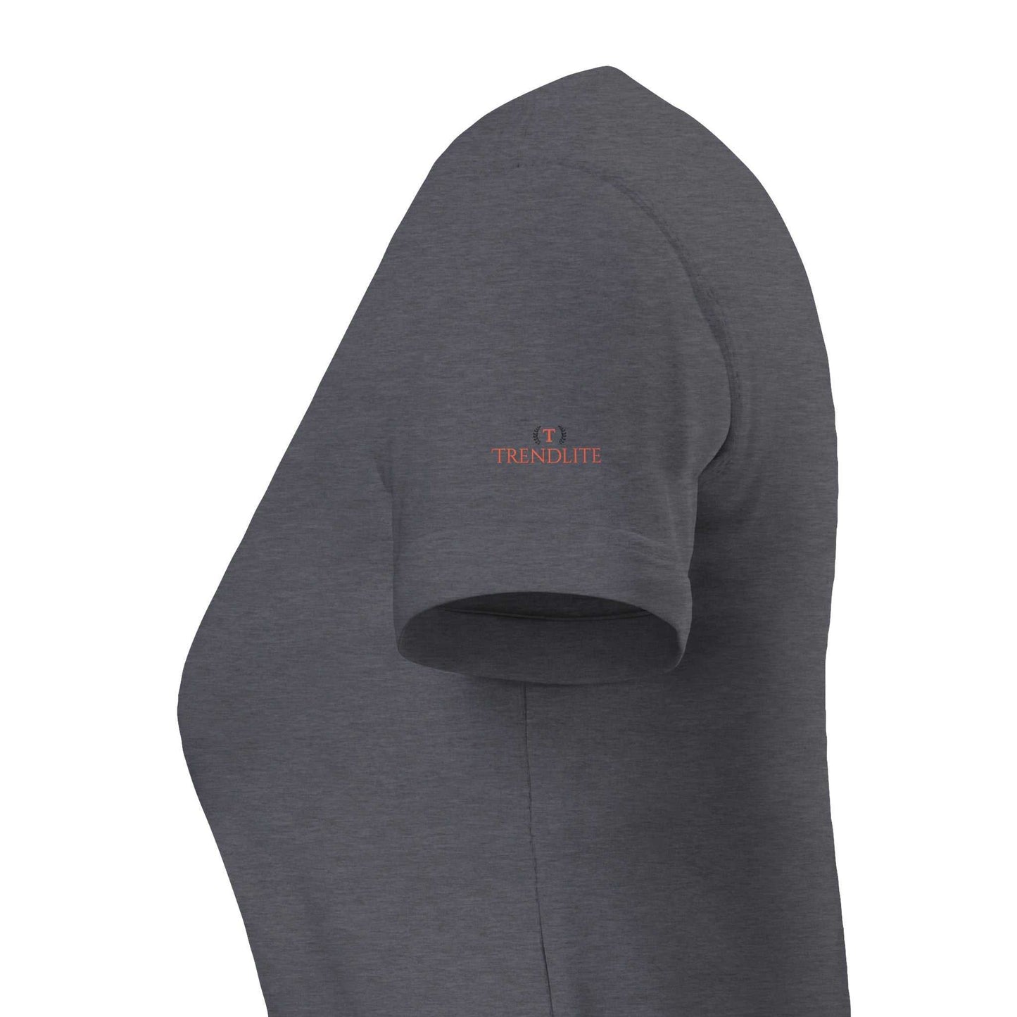 whatever womens crewneck t-shirt in dark grey, semi-fitted casual cotton top for women