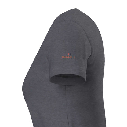 Whatever Womens Crewneck T-shirt in dark grey, semi-fitted casual cotton top for women