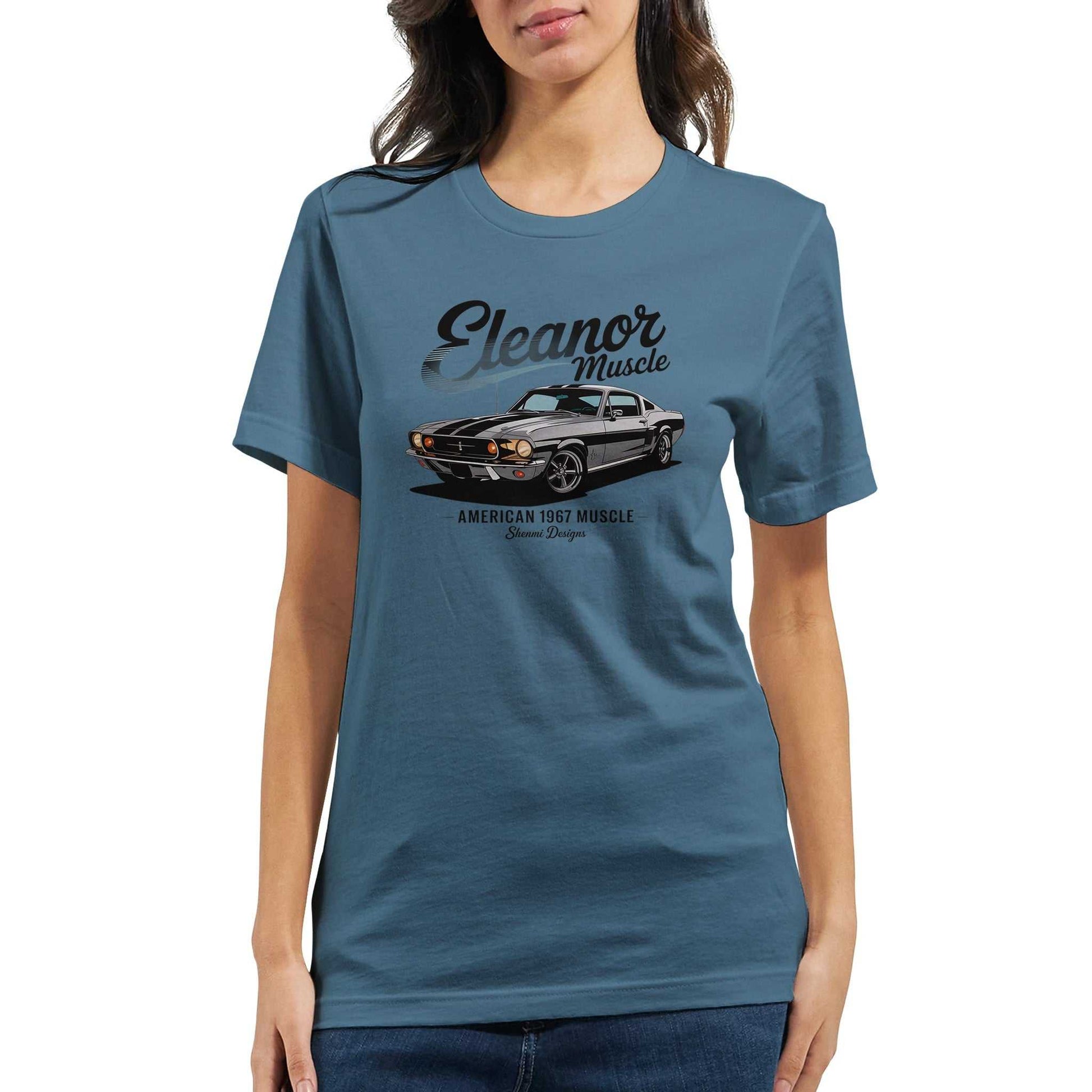 Eleanor Mustang Auto T-Shirt mit klassischem Ford Mustang Design, weich, robust und unisex Passform