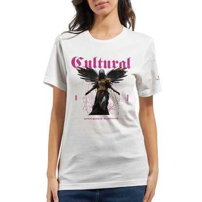 weißes Premium Unisex T-Shirt mit weichem Stoff und auffälligem Cultural Streetwear Design