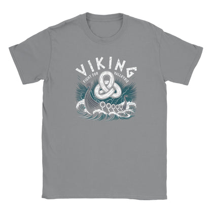 Grau meliertes Wikinger T-Shirt mit exklusivem Wikinger-Design und weicher Haptik