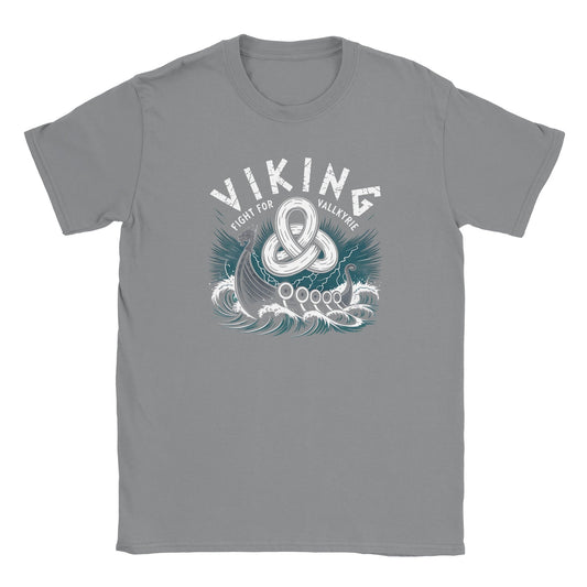 Grau meliertes Wikinger T-Shirt mit exklusivem Wikinger-Design und weicher Haptik