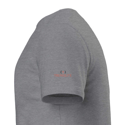 Gray Ruined Streetwaer unisex heavyweight cotton crewneck t-shirt with double-needle collar and hems, casual fit for everyday wear
