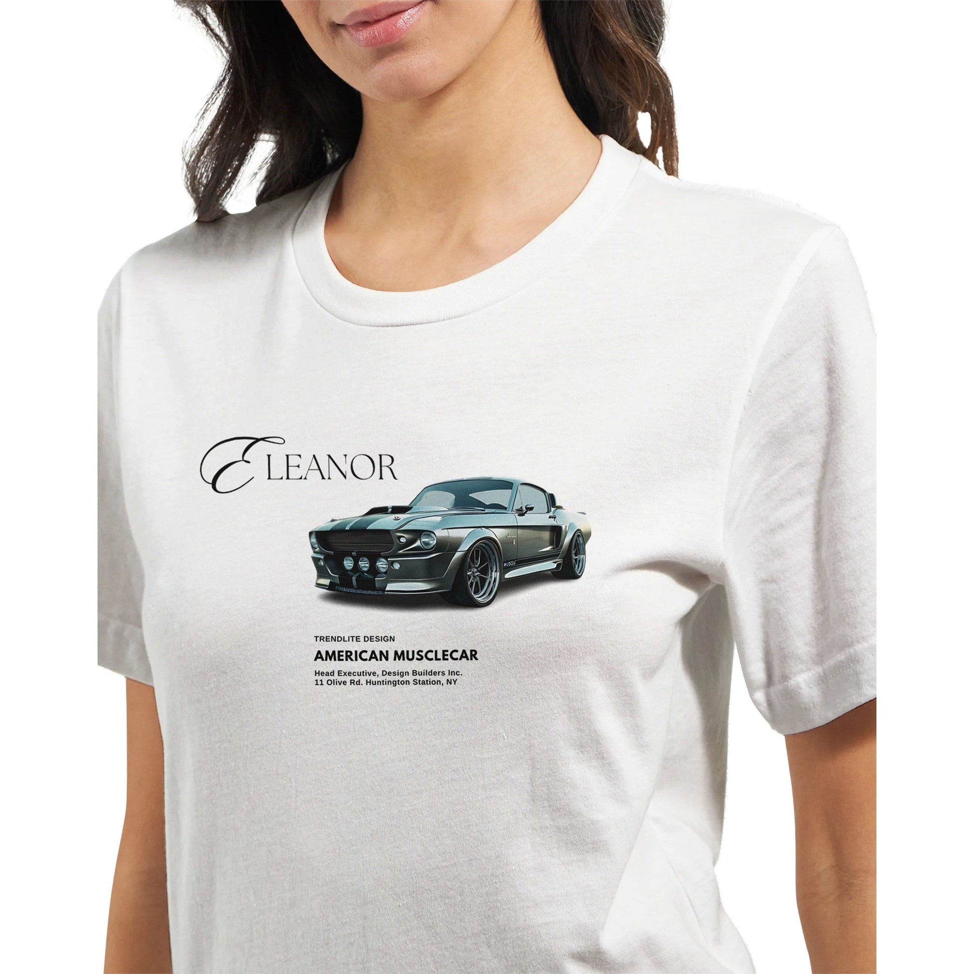 Eleanor Lieblings T-Shirt aus 100% Baumwolle mit American Musclecar Motiv, unisex, leicht und nachhaltig für den Sommer.