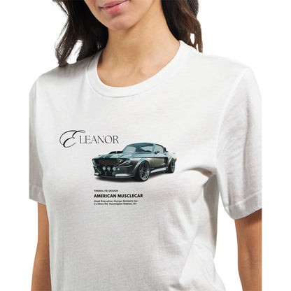 Eleanor Lieblings T-Shirt aus 100% Baumwolle mit American Musclecar Motiv, unisex, leicht und nachhaltig für den Sommer.