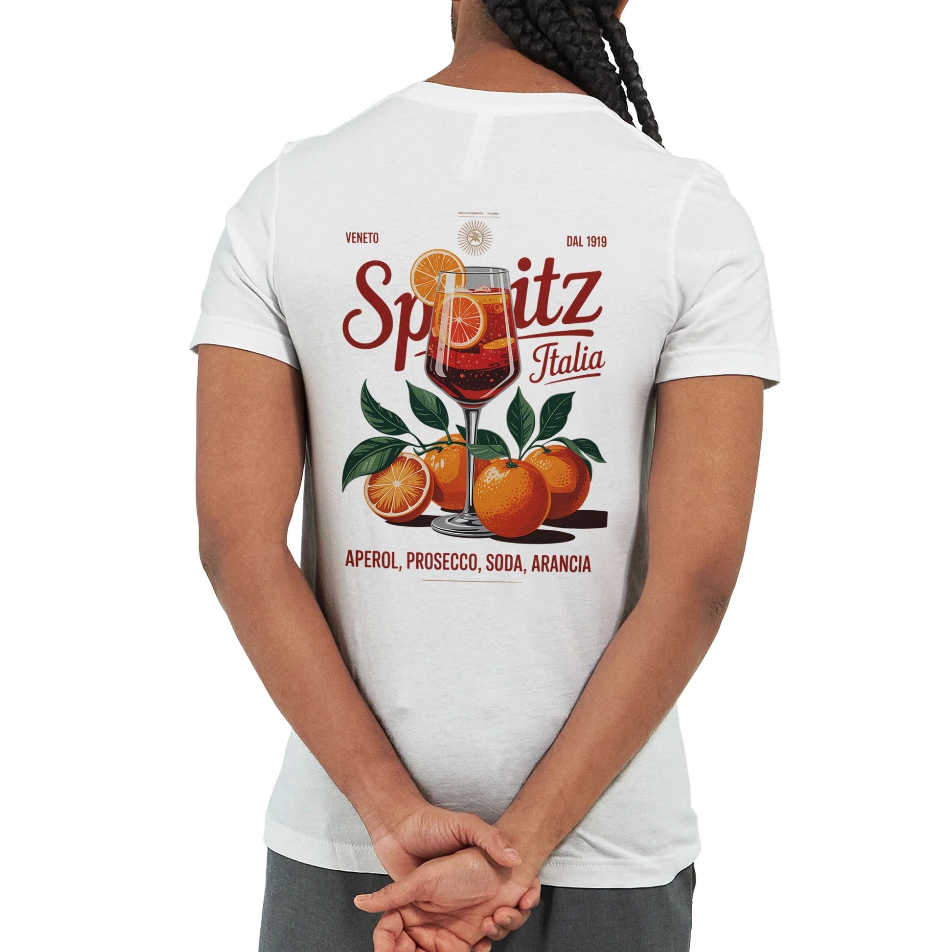 Unisex Sommer T-Shirt aus 100% Baumwolle mit spritzigem Aperol Italien Design und komfortabler Passform
