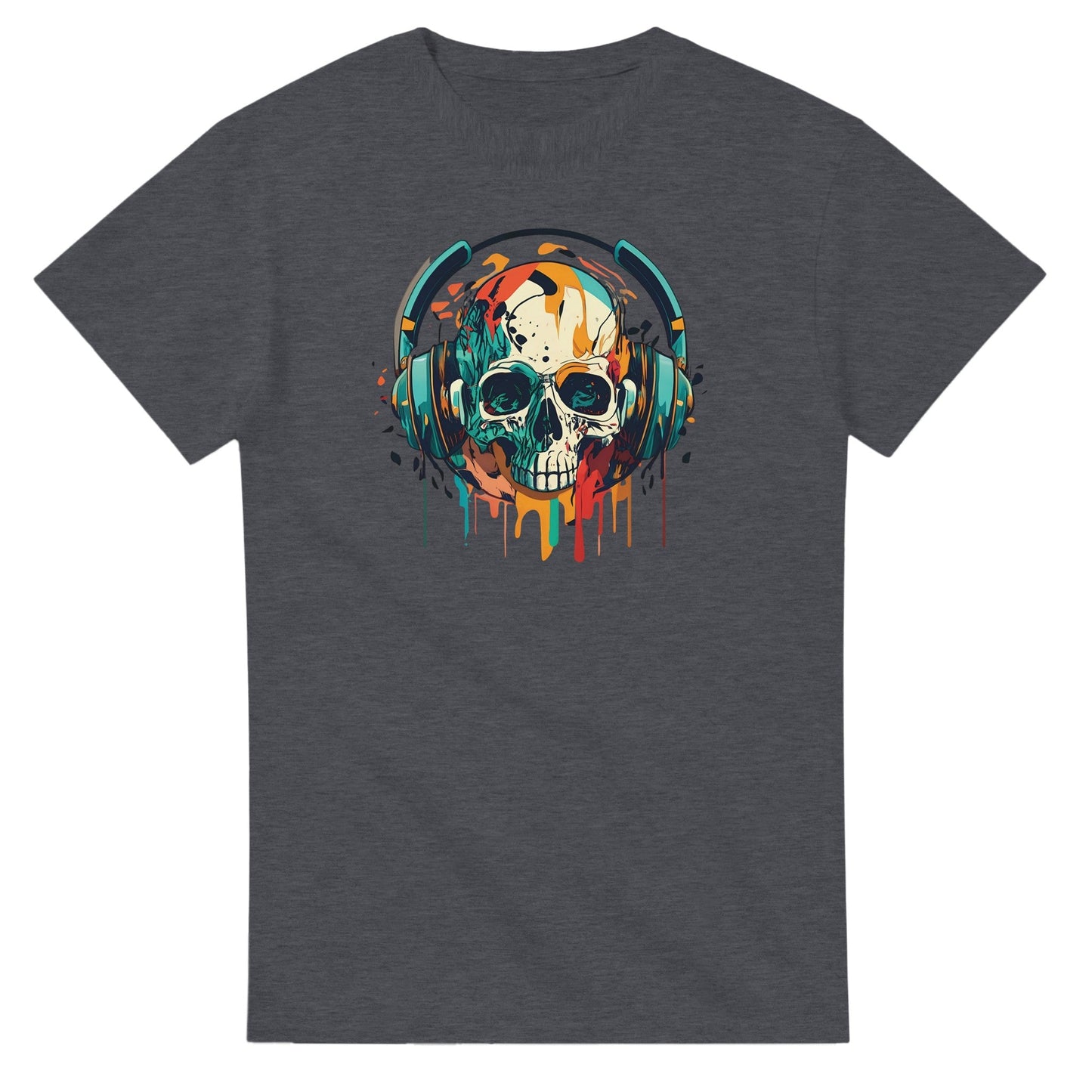 party sommer musik t-shirt aus 100% baumwolle mit coolem totenkopf-design und klassischer passform.