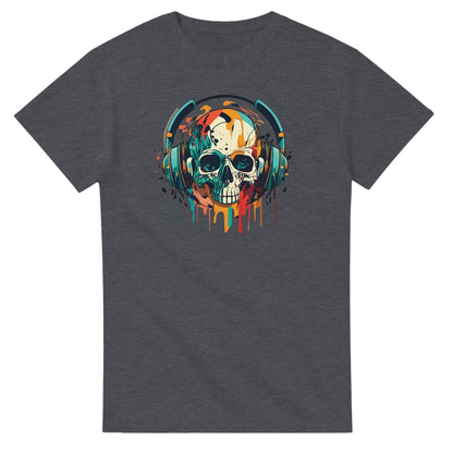 Party Sommer Musik T-Shirt aus 100% Baumwolle mit coolem Totenkopf-Design und klassischer Passform.