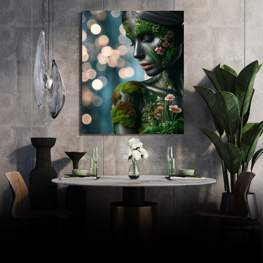 Green Sleep Art Print Wall Mural