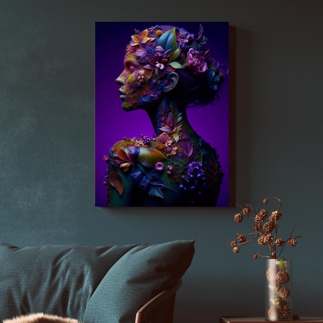 Colorful Blue Art Print Kunstprint