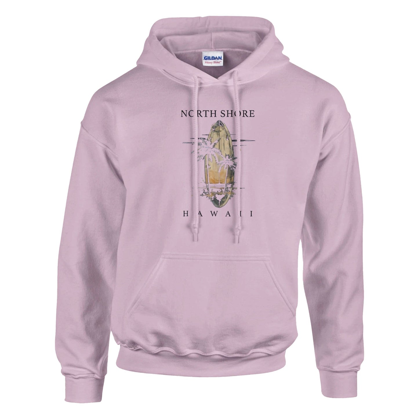 pullover hoodie sommer feeling hawaii aus weichem baumwoll-polyester-mix mit kapuze und kängurutasche, gemütlich und stylisch.