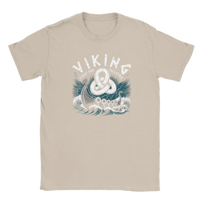 Wikinger T-Shirt beige mit exklusivem Wikinger Design und weicher Haptik, komfortable schlauchförmige Passform
