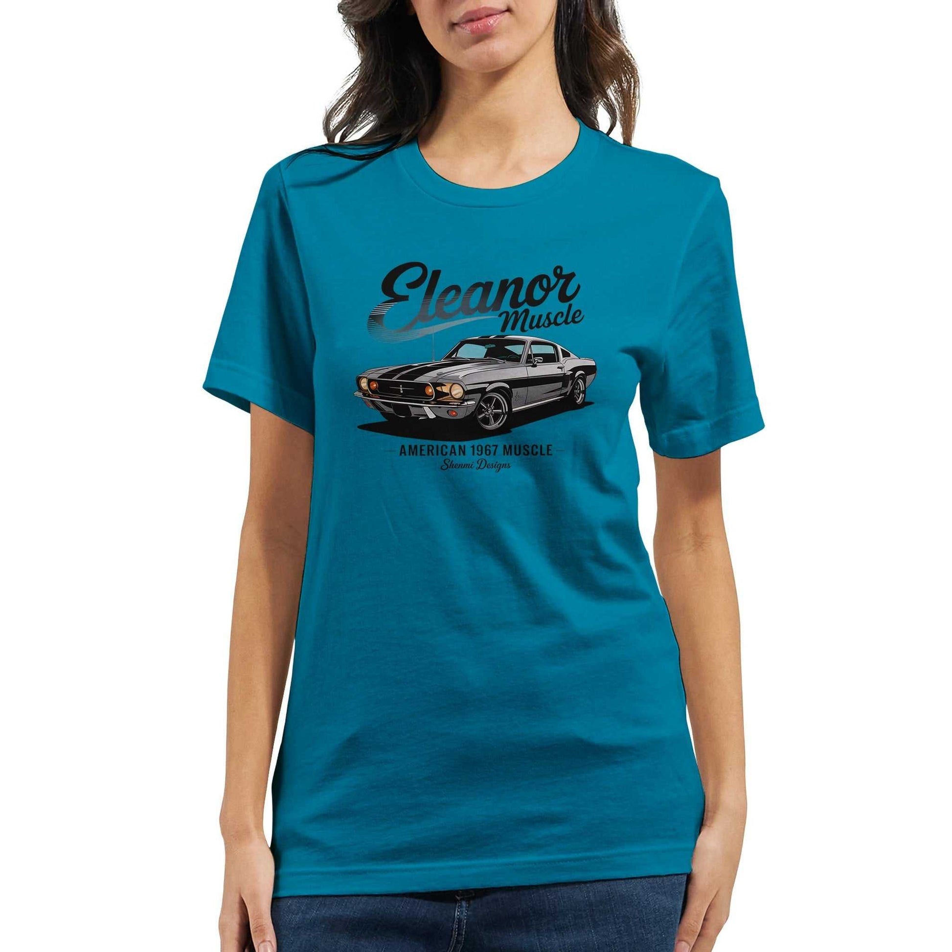 Unisex Eleanor Mustang Auto T-Shirt mit coolem Muscle Car Druck, weiche Baumwolle, robuste Passform, verschiedene Farben