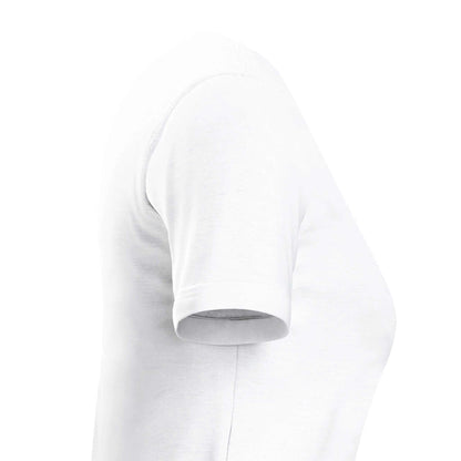 Damen-T-Shirt Sakura Spring in weiß mit taillierter Passform und kurzer Ärmel aus 100% gekämmter Baumwolle