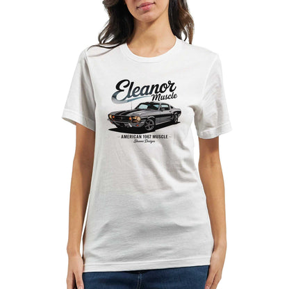 Eleanor Mustang Auto T-Shirt weißes Unisex-Shirt mit Auto-Design, weiche Baumwolle, robuste Passform