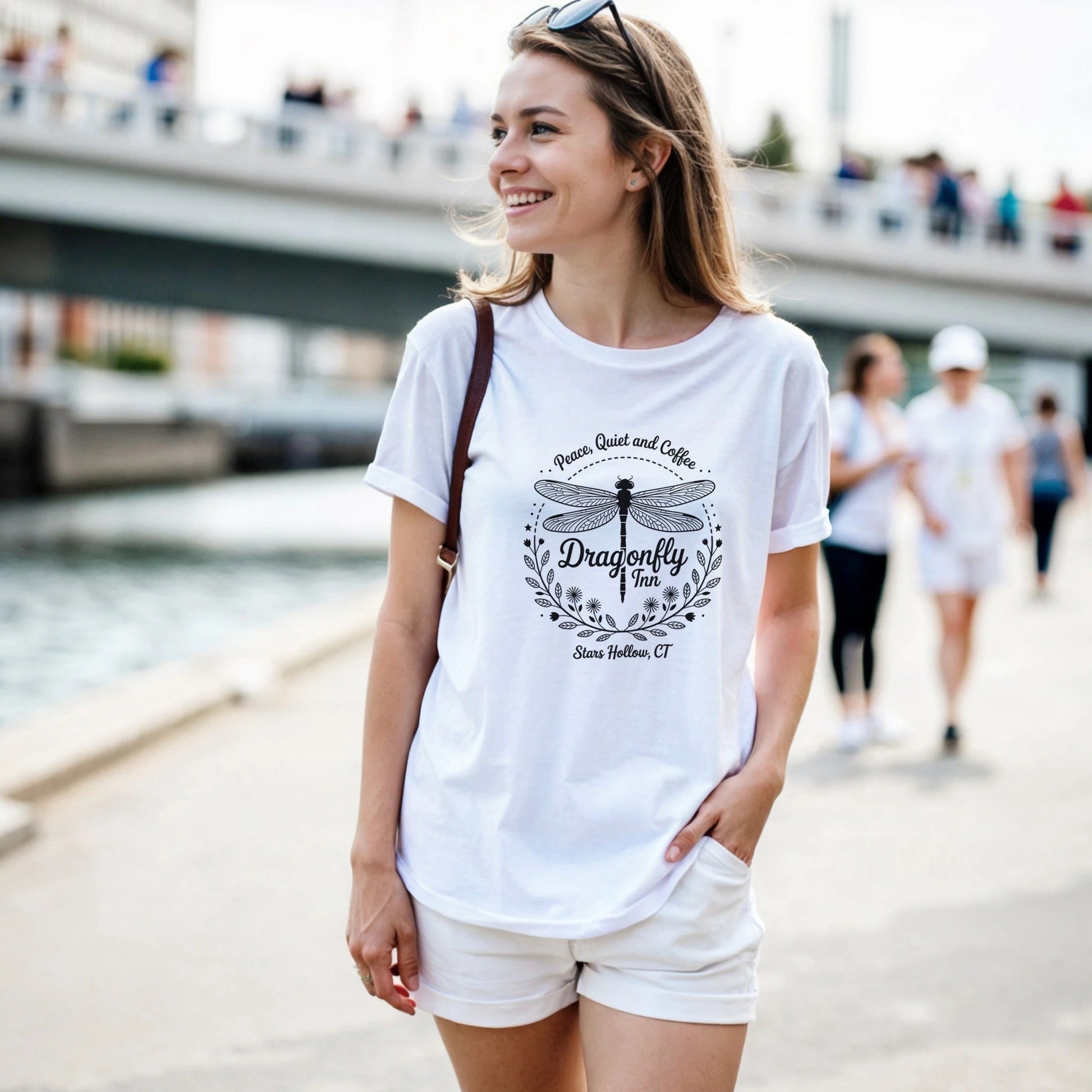 Gilmore Girls T-Shirt Damen Dragonfly Inn Design aus 100% Baumwolle, bequem und stylisch