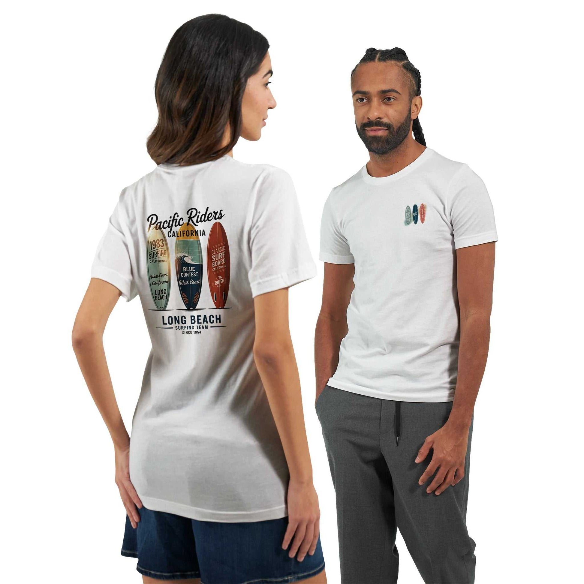 Premium Surfer T-Shirt aus weicher Baumwolle mit Surfer-Print für Sommer und Strandpartys