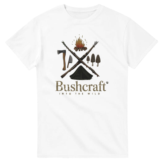 Bushcraft T-Shirt aus 100% Baumwolle mit Outdoor-Motiv und klassischer Passform für Naturliebhaber