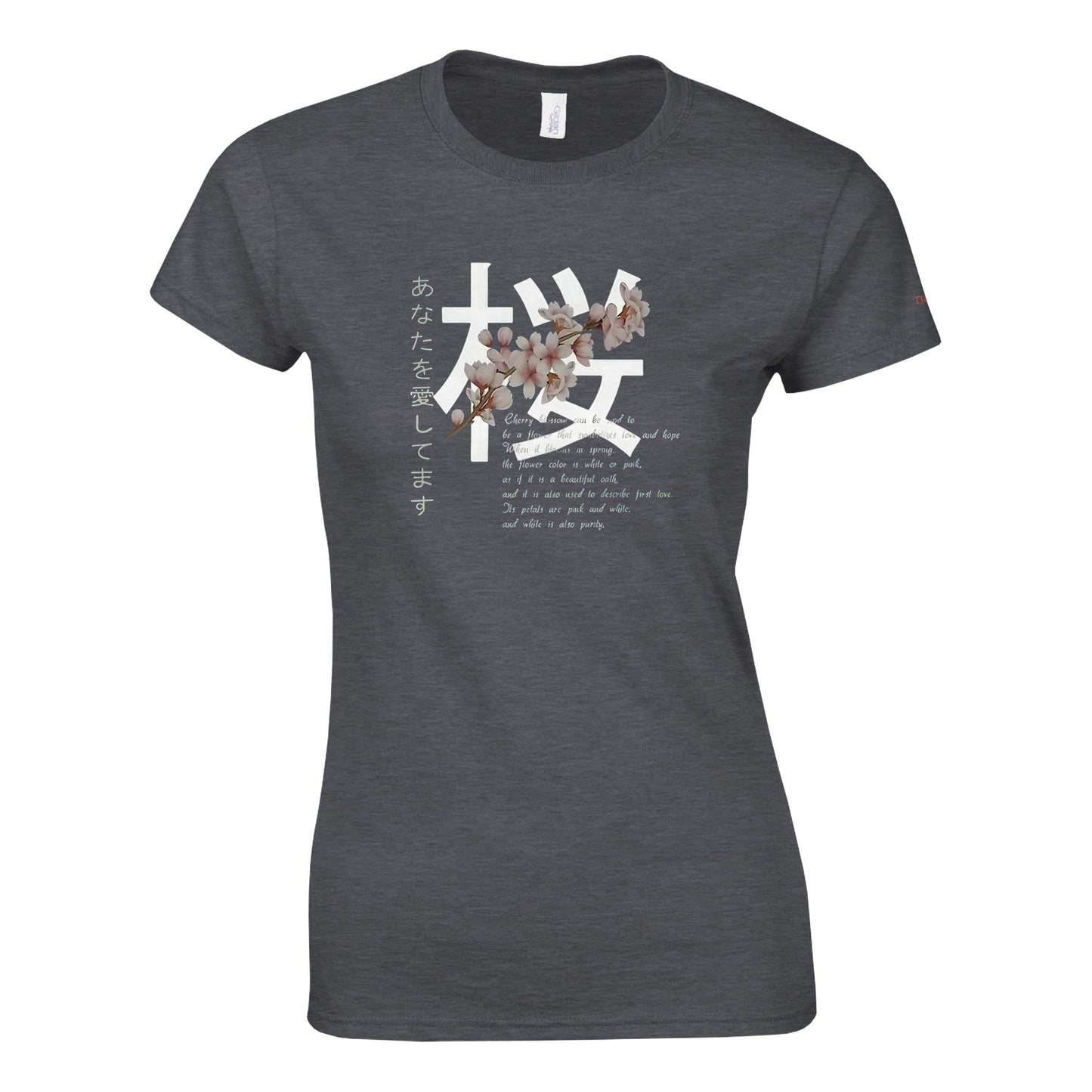 damen kirschblüten träume t-shirt mit floralem kirschblüten-design und weichem baumwollmaterial