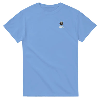 Hattori Hanzo T-Shirt aus 100% Baumwolle in Hellblau mit kleinem Logo, hochwertig, langlebig und komfortabel