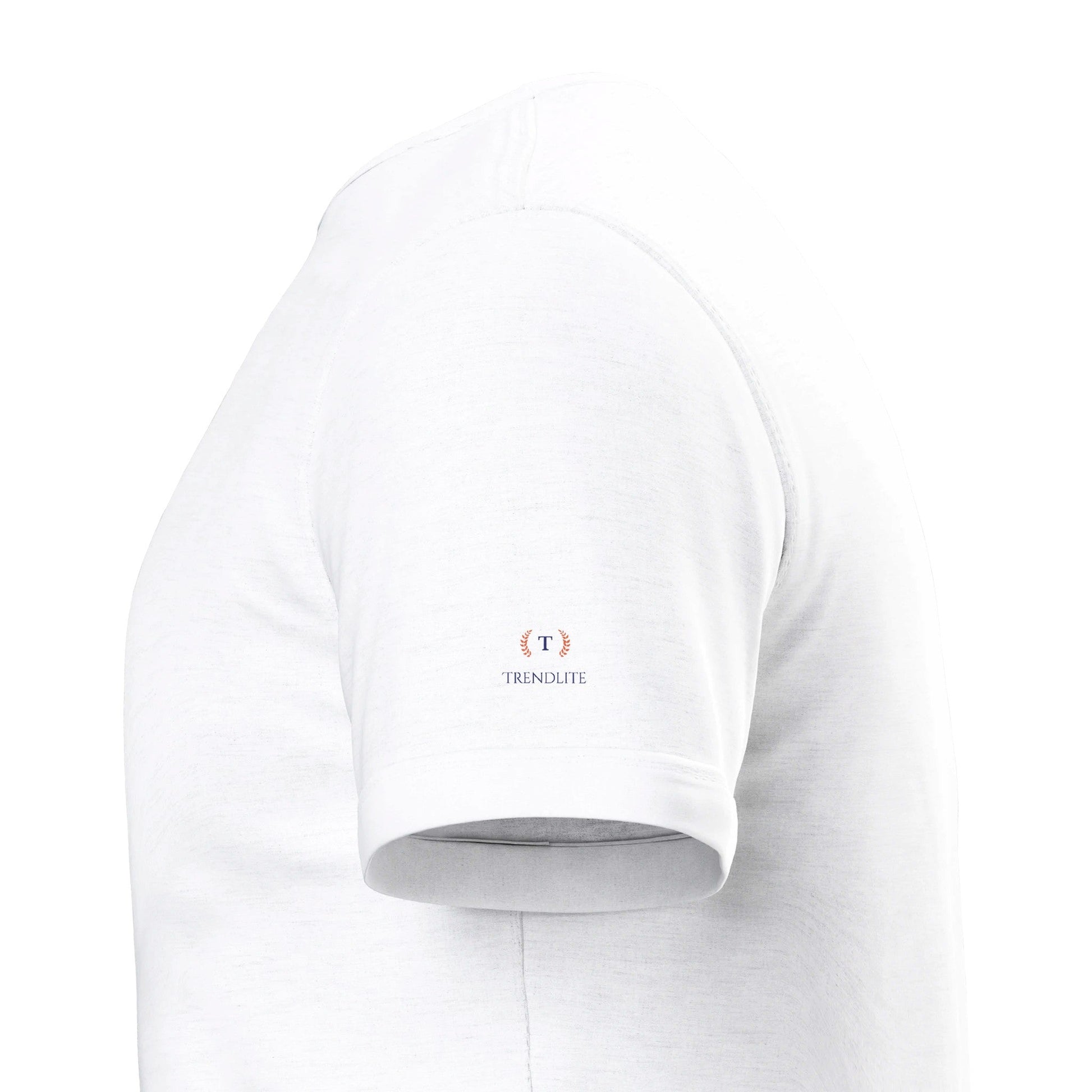 Weißes Unisex Crewneck T-Shirt aus weichem 100% Airlume Baumwollmaterial, ideal für DTG-Druck, mit seitlicher Naht und vielseitigen Größenoptionen.