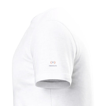 Weißes Unisex Crewneck T-Shirt aus weichem 100% Airlume Baumwollmaterial, ideal für DTG-Druck, mit seitlicher Naht und vielseitigen Größenoptionen.