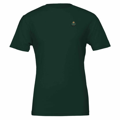 Tequila Sommer T-Shirt unisex grün mit kleinem Agaven-Logo, weich und nachhaltig aus 100% Baumwolle