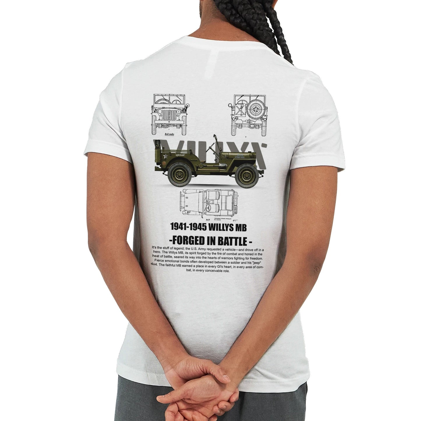 willys jeep t-shirt mit vintage-grafik und offroad-motiv für jeep-liebhaber, atmungsaktives baumwollshirt