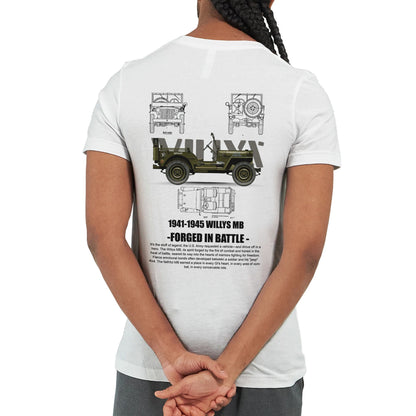 Willys Jeep T-Shirt mit Vintage-Grafik und Offroad-Motiv für Jeep-Liebhaber, atmungsaktives Baumwollshirt