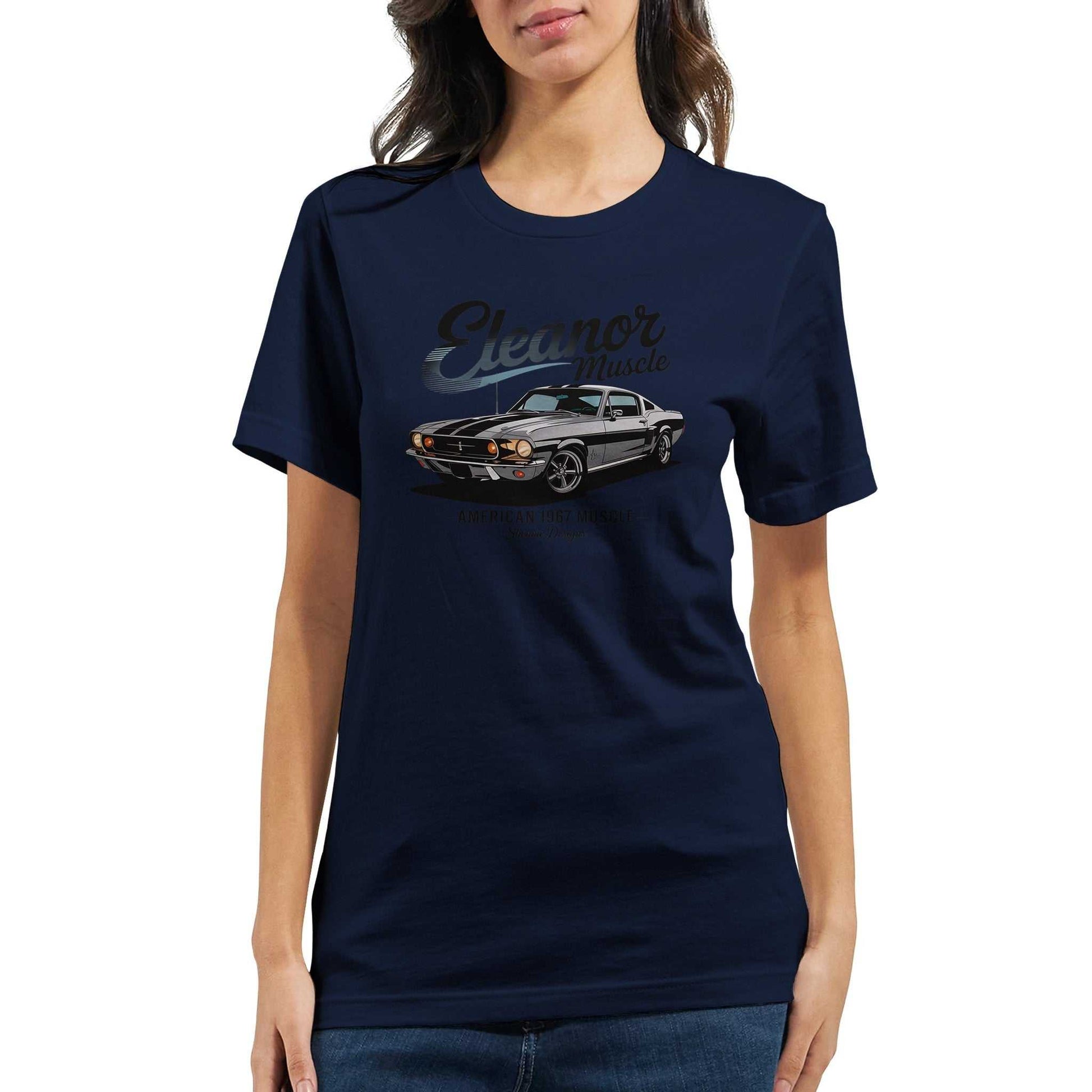 Eleanor Mustang Auto T-Shirt mit klassischem Mustang-Design, weiche luftige Baumwolle, robuste Unisex-Passform, ideal für Auto-Liebhaber.