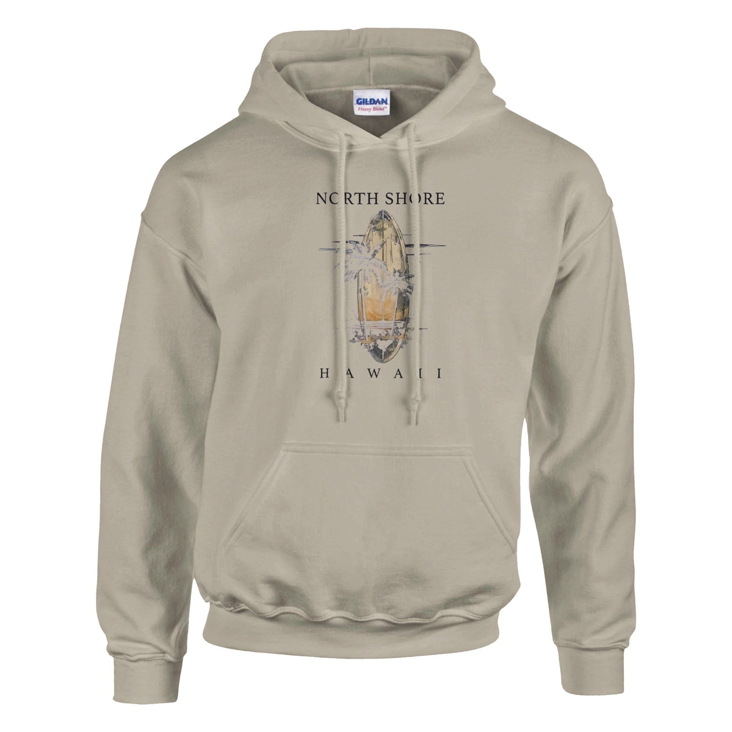 pullover hoodie sommer feeling hawaii aus weichem baumwoll-polyester-mix mit kapuze und kängurutasche