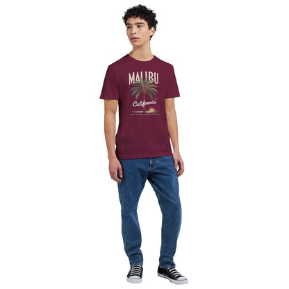 California Sunshine Sommer T-Shirt für Herren, weiches, nahtloses Shirt mit Malibu-Print, lässig und bequem für den Sommer