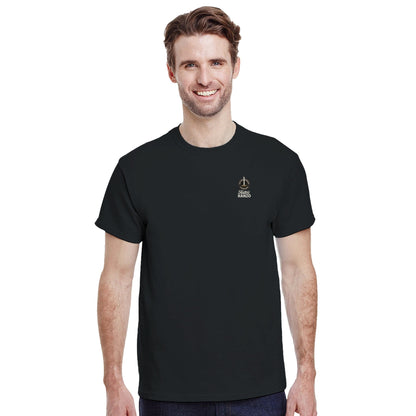 Schwarzes Hattori Hanzo T-Shirt aus 100% Baumwolle mit hochwertigem Logodesign und komfortabler Passform für Herren.
