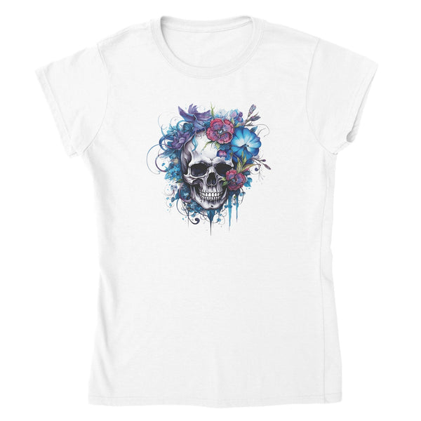 Blumenschädel Damen Shirt