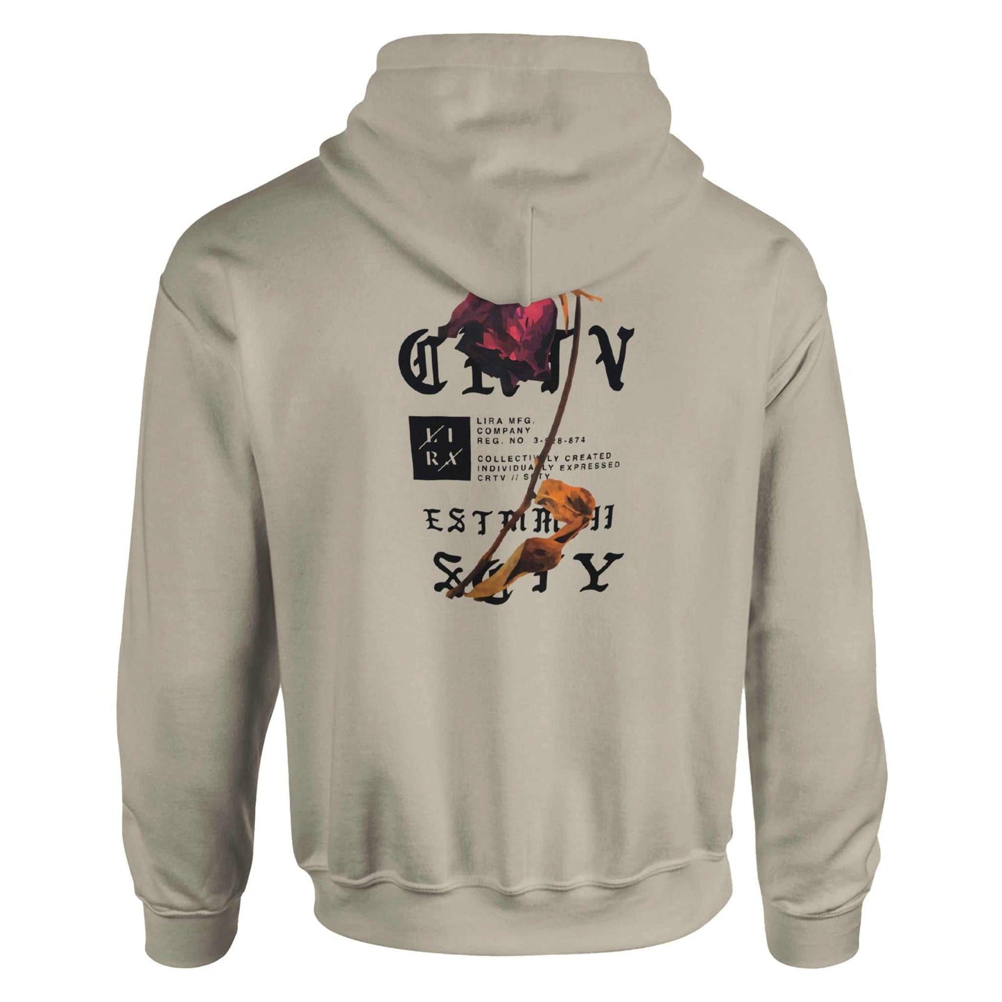lira bequemer hoodie beige mit urbanem design und bequemen schnitt, ideal für entspannte stunden