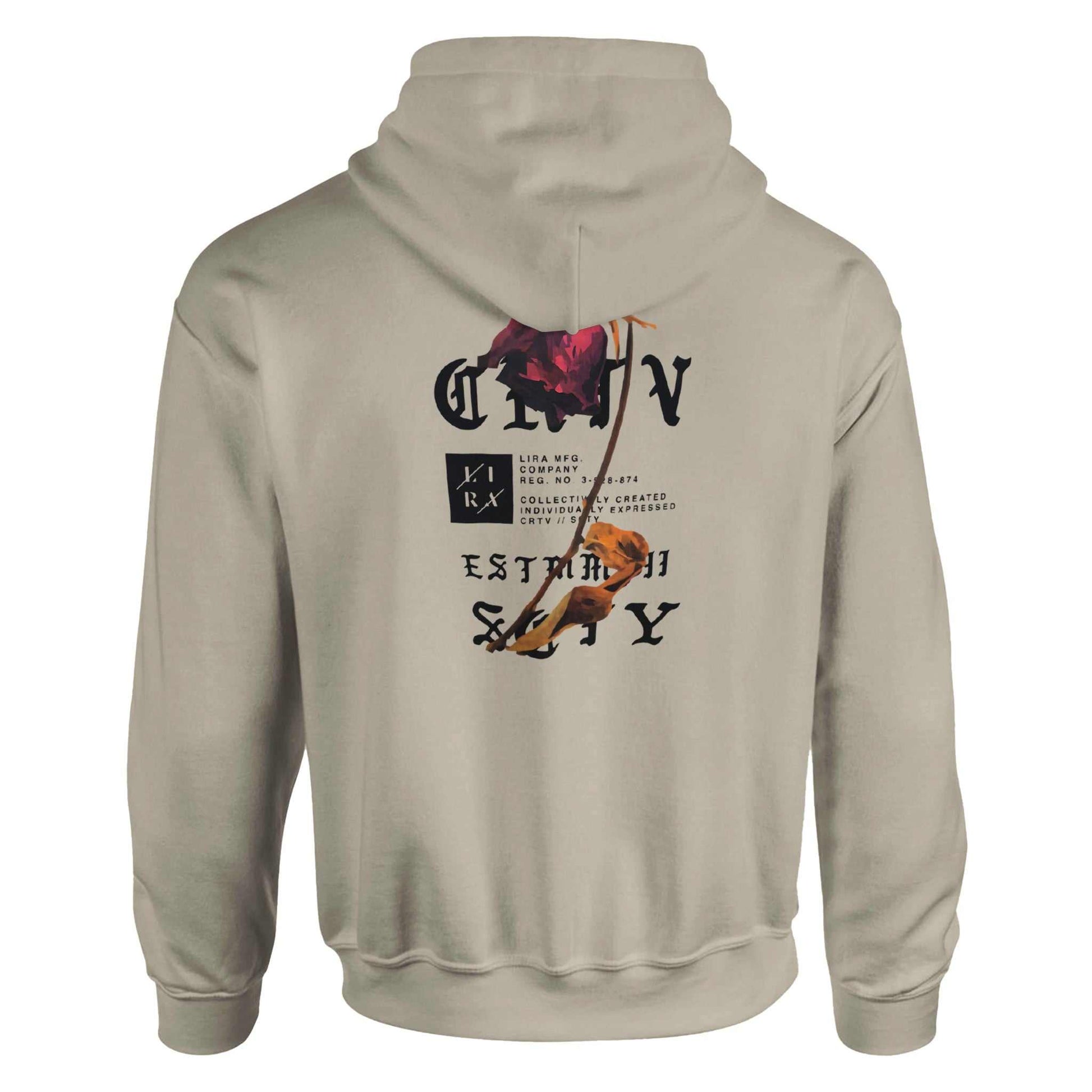 Lira Bequemer Hoodie beige mit urbanem Design und bequemen Schnitt, ideal für entspannte Stunden