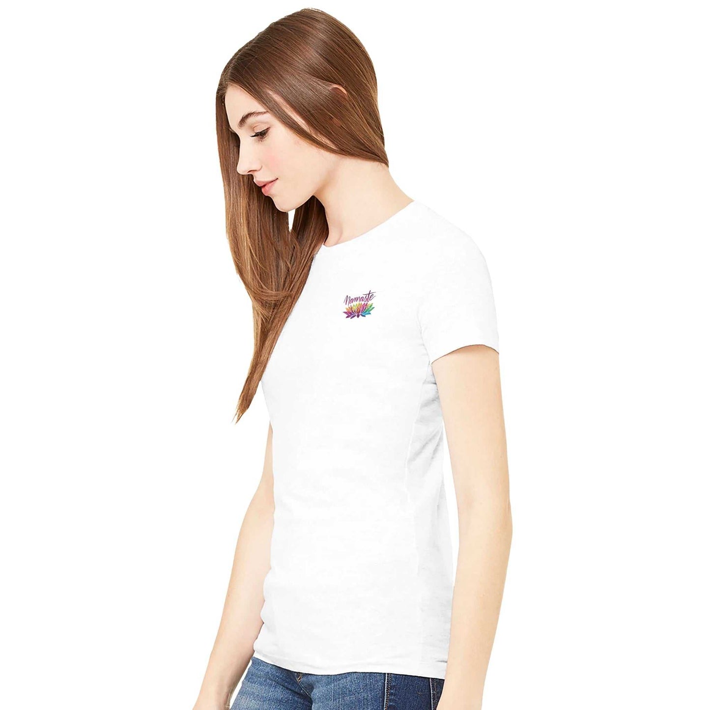 weiches yoga damen shirt weiß bequemes baumwollshirt für yoga und alltag