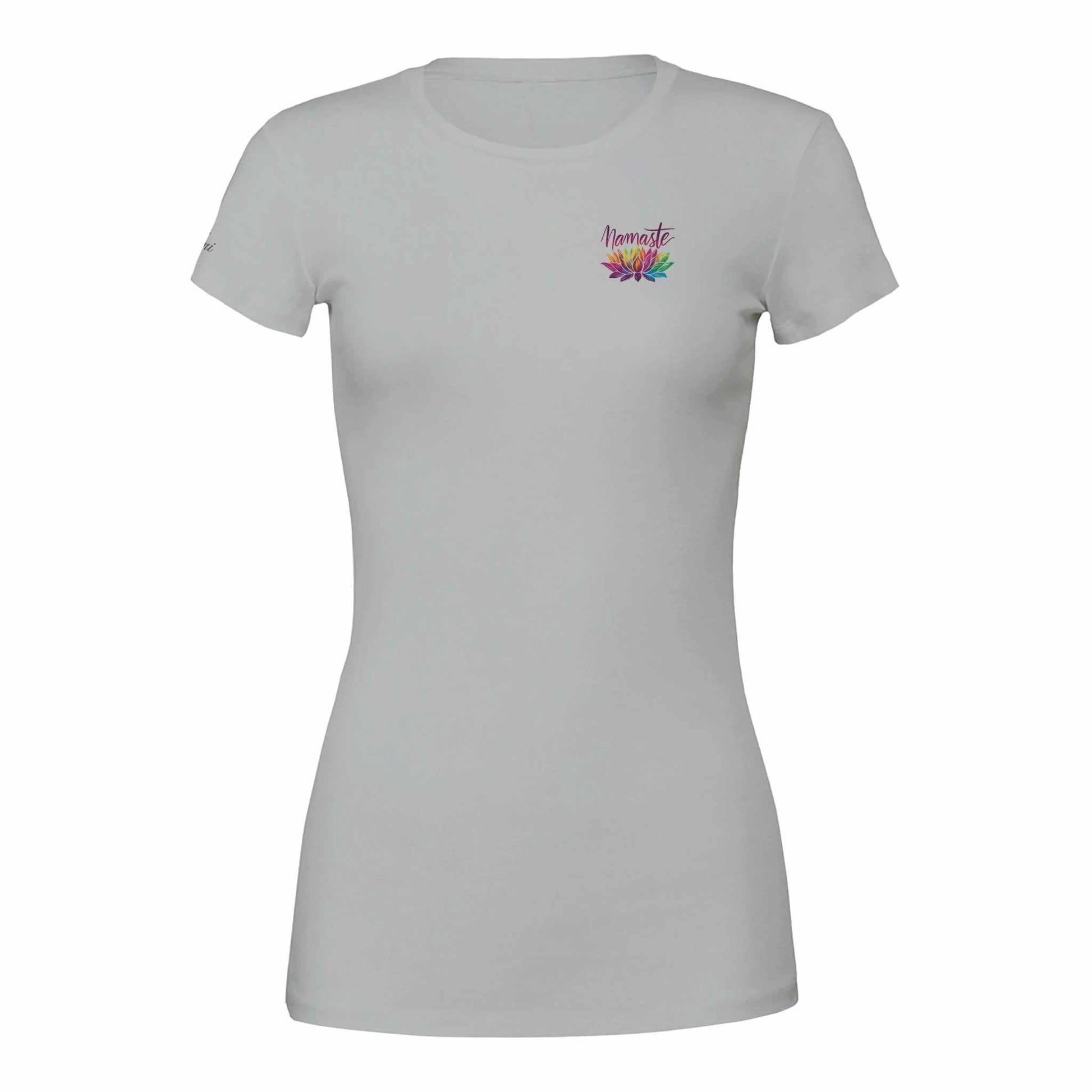 Weiches Yoga Damen Shirt in Grau mit Namaste-Logo, komfortabel und stilvoll